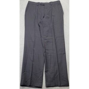 Saks Fifth Avenue Dress Pants Men 34R Multi Flat Front Slash Pocket Straight Leg